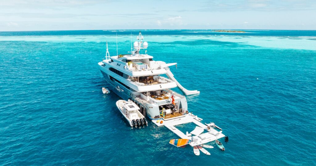 Charter Yacht Loon at anchor in Great Exuma