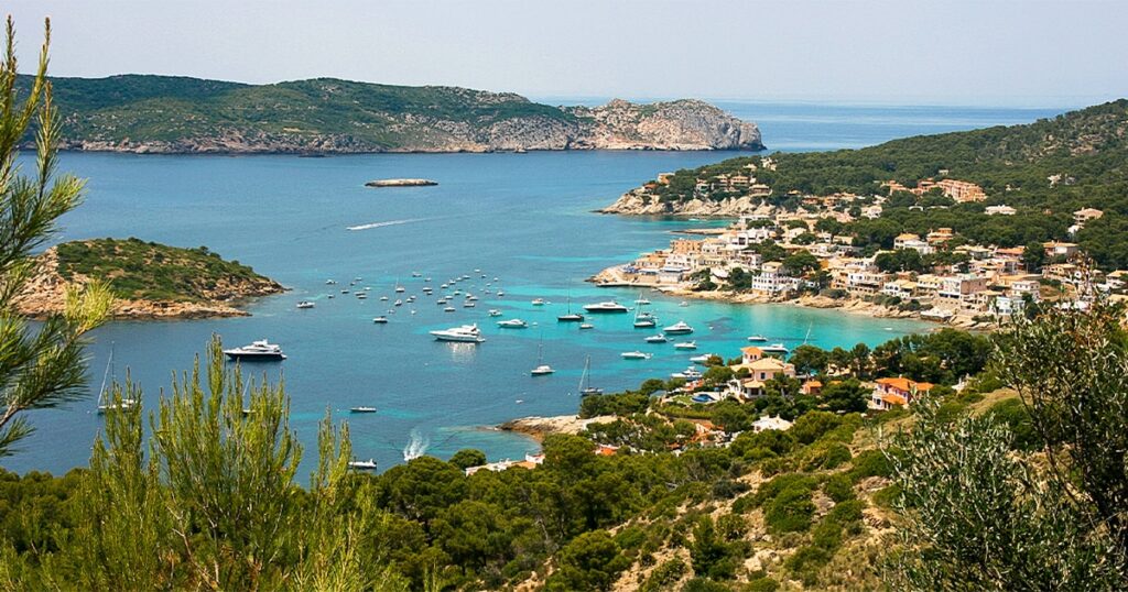 The superyacht charter destination port on the island Sa Dragonera