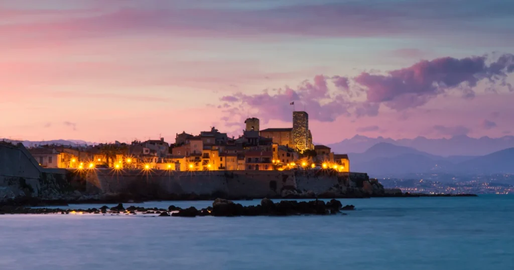 The port of Antibes in the South of France visited by superyachts