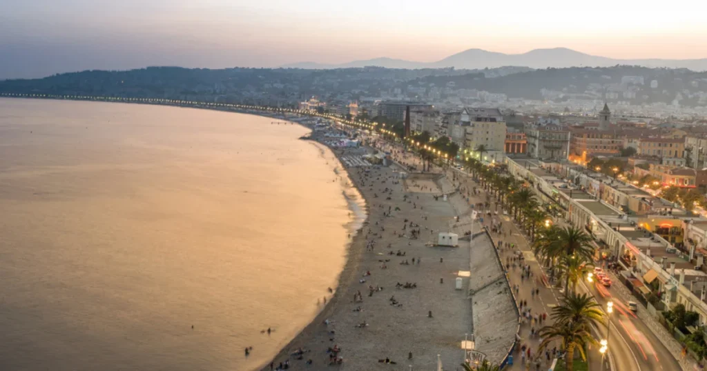 View of Nice one of the destinations for charter yacht Loon