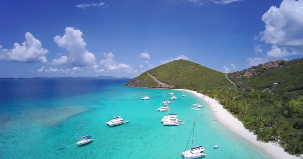 Jost Van Dyke in the British Virgin Islands visited by MY Loon