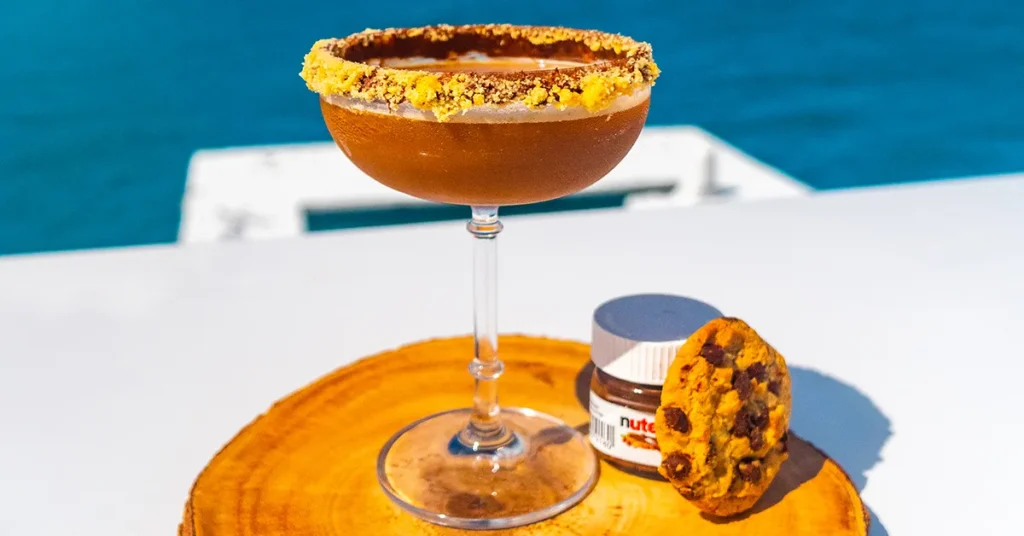Christmas cocktails in the Caribbean on board charter yacht Loon