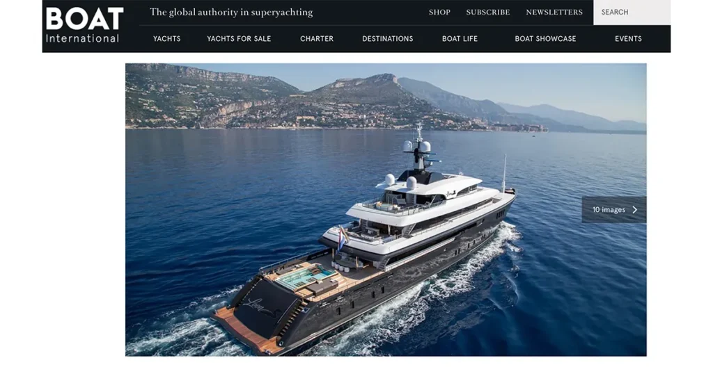 Charter superyacht Loon in the BOAT International list of the coolest yachts at Monaco Grand Prix