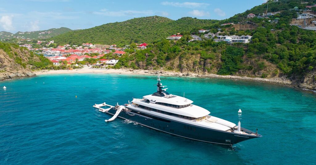 charter superyacht Loon in St Barths in the Caribbean